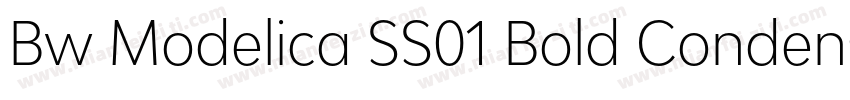 Bw Modelica SS01 Bold Condensed字体转换